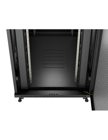 Lanberg Instalacyjna Szafa Stojąca Rack 19" 47U 800X1200 Czarna Drzwi Perforowane Lcd (Flat Pack) V2