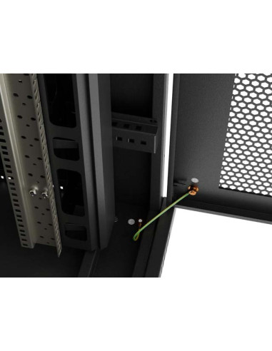 Lanberg Instalacyjna Szafa Stojąca Rack 19" 47U 800X1200 Czarna Drzwi Perforowane Lcd (Flat Pack) V2