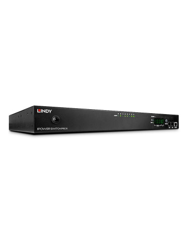 Lindy 32659 Rozgałęziacz 8 X Gniazdo Sieciowe Wewnętrzna Czarny