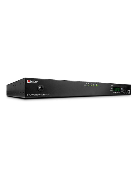 Lindy 32659 Rozgałęziacz 8 X Gniazdo Sieciowe Wewnętrzna Czarny