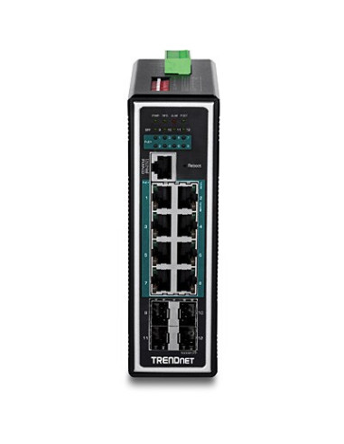 Przełącznik Przemysłowy Trendnet 12Port Gbit Zarządzany L2+ Poe+ Metal
