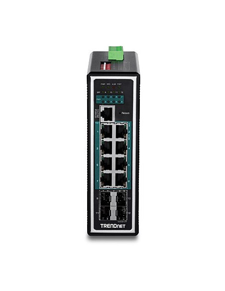 Przełącznik Przemysłowy Trendnet 12Port Gbit Zarządzany L2+ Poe+ Metal
