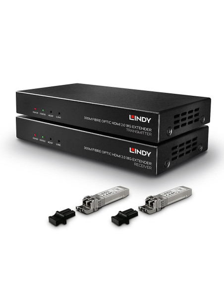 Lindy 38174 Przedłużacz Av Nadajnik I Odbiornik Av Czarny