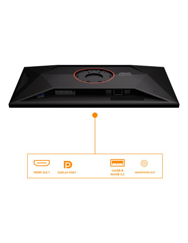 Aoc G4 U32G4U Monitor Komputerowy 80 Cm (31.5") 3840 X 2160 Px 4K Ultra Hd Czarny, Czerwony