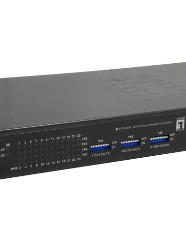 Przełącznik Levelone Fe Poe+ 26-Portowy 19" 150W 1Gbps