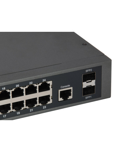 Przełącznik Levelone Websmart/Gb Poe+ 26-Portowy 19" 370W 1Gbps