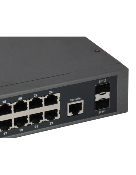 Przełącznik Levelone Websmart/Gb Poe+ 26-Portowy 19" 370W 1Gbps