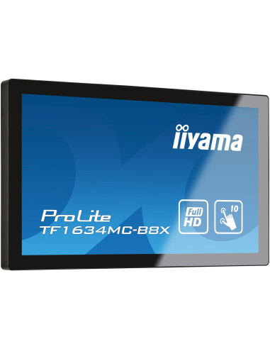 Iiyama Prolite Tf1634Mc-B8X Monitor Komputerowy 39,6 Cm (15.6") 1920 X 1080 Px Full Hd Led Ekran Dotykowy Przeznaczony Dla Wielu