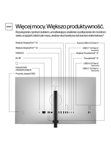 Hp 27-Calowy Monitor Pro Seria 7 Qhd Thunderbolt 4 – 727Pu