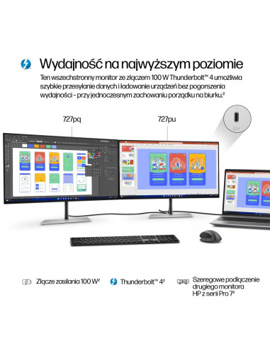 Hp 27-Calowy Monitor Pro Seria 7 Qhd Thunderbolt 4 – 727Pu