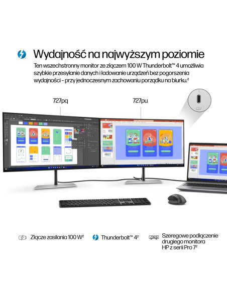 Hp 27-Calowy Monitor Pro Seria 7 Qhd Thunderbolt 4 – 727Pu