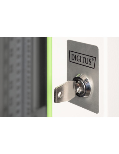 Digitus Szafa Sieciowa Wisząca Unique 19" 20U Rack 600X450, Drzwi Szyba, Szary, Niedzielona, Złożona, 100Kg