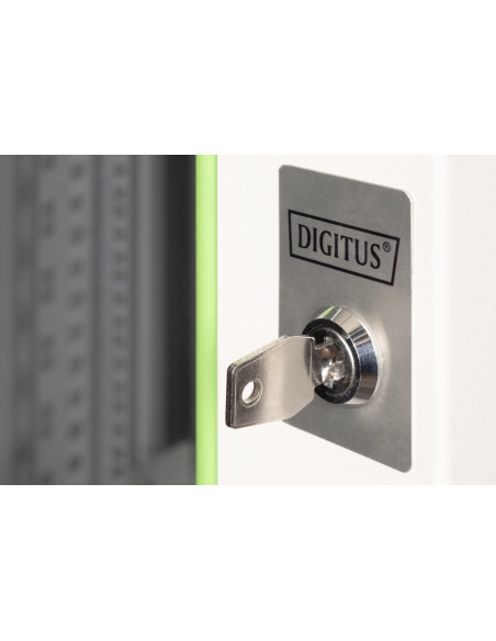 Digitus Szafa Sieciowa Wisząca Unique 19" 20U Rack 600X450, Drzwi Szyba, Szary, Niedzielona, Złożona, 100Kg