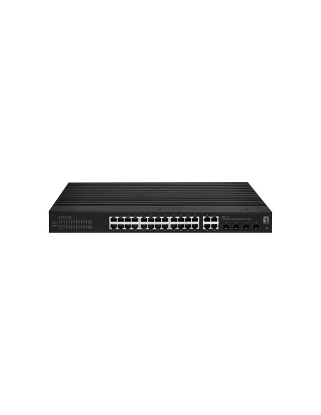 Levelone Igs-2128 Przełącznik Sieciowy Zarządzany L2 Gigabit Ethernet (10/100/1000) Czarny