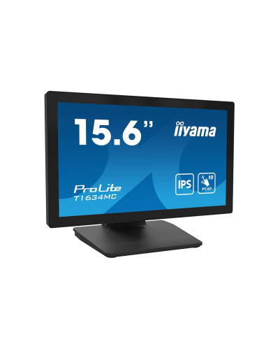 Iiyama Prolite T1634Mc-B1S Monitor Komputerowy 39,6 Cm (15.6") 1920 X 1080 Px Full Hd Led Ekran Dotykowy Czarny