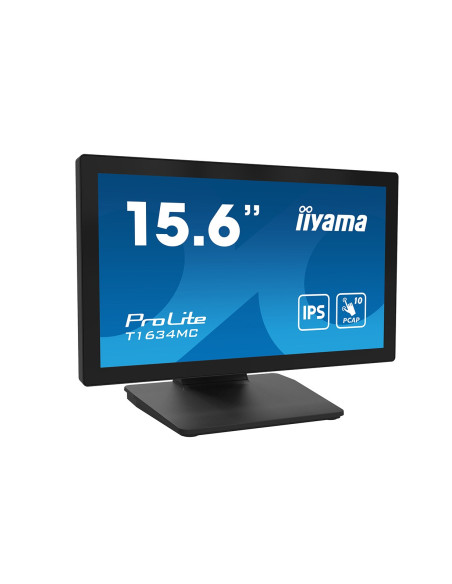Iiyama Prolite T1634Mc-B1S Monitor Komputerowy 39,6 Cm (15.6") 1920 X 1080 Px Full Hd Led Ekran Dotykowy Czarny