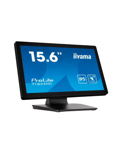 Iiyama Prolite T1634Mc-B1S Monitor Komputerowy 39,6 Cm (15.6") 1920 X 1080 Px Full Hd Led Ekran Dotykowy Czarny