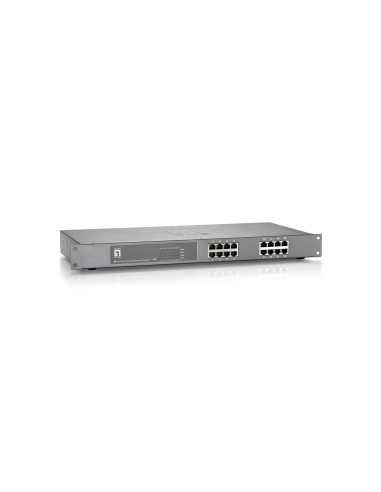 Levelone Fep-1612W120 - Przełącznik - 16 X 10/100 (Poe+) - Możliwość Montażu W Szafie - Poe+ (480 W)