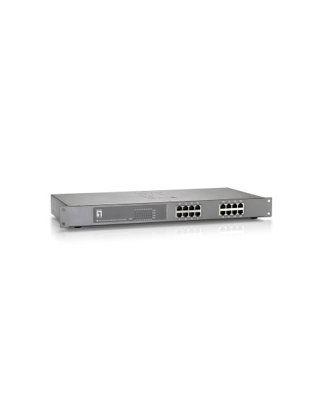 Levelone Fep-1612W120 - Przełącznik - 16 X 10/100 (Poe+) - Możliwość Montażu W Szafie - Poe+ (480 W)
