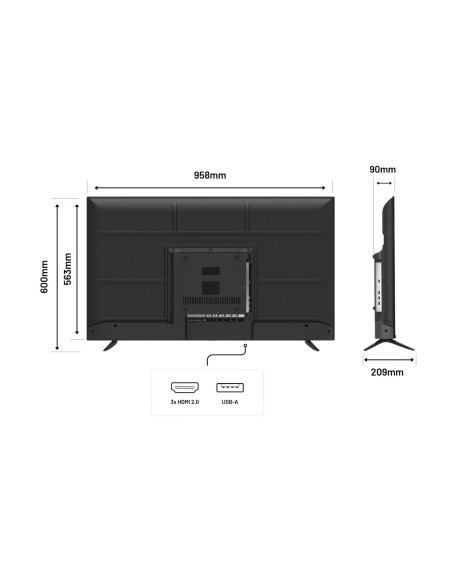 Monitor Japannext 109,2Cm Jn-Ips430Uhd60F 16:9 3X Hdmi Uhd