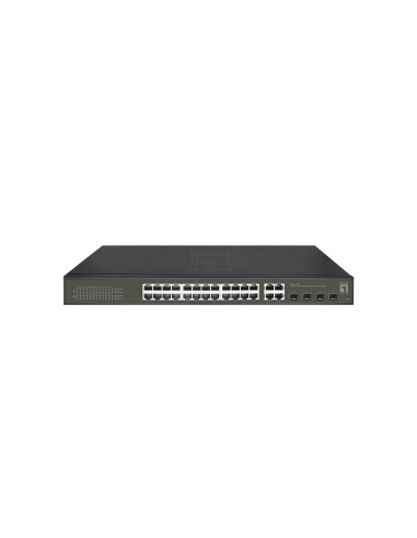 Przełącznik Levelone Hilbt Gb/Sl Poe+ 28-Portowy 19" 400W 1Gbps