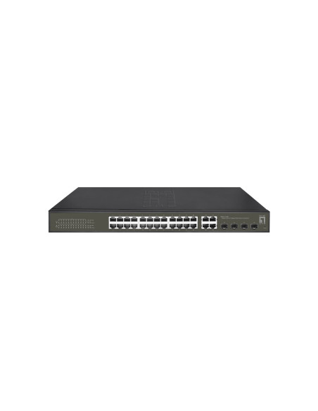Przełącznik Levelone Hilbt Gb/Sl Poe+ 28-Portowy 19" 400W 1Gbps
