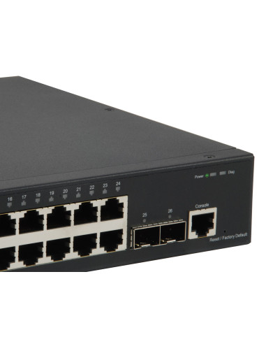 Przełącznik Zarządzalny Levelone Kilby Gb/L2 26-Portowy 19" 10 Gb/S