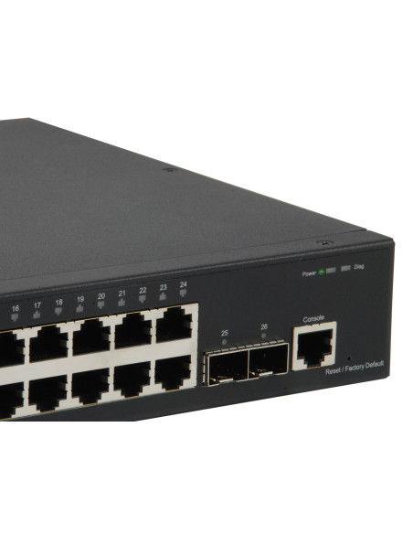 Przełącznik Zarządzalny Levelone Kilby Gb/L2 26-Portowy 19" 10 Gb/S