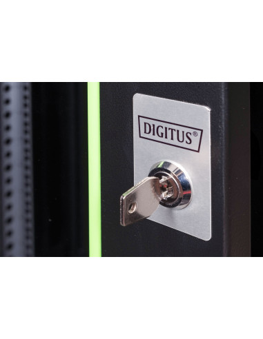 Digitus Szafa Sieciowa Wisząca Unique 19" 20U Rack 600X450, Drzwi Szyba, Czarny, Niedzielona, Złożona, 100Kg