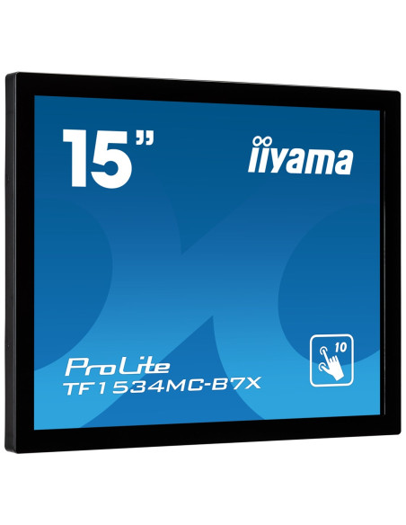 Iiyama Tf1534Mc-B7X Monitor Komputerowy 38,1 Cm (15") 1024 X 768 Px Xga Led Ekran Dotykowy Przeznaczony Dla Wielu Użytkowników C