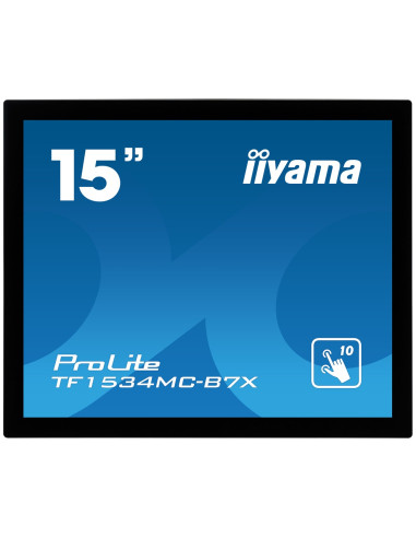 Iiyama Tf1534Mc-B7X Monitor Komputerowy 38,1 Cm (15") 1024 X 768 Px Xga Led Ekran Dotykowy Przeznaczony Dla Wielu Użytkowników C