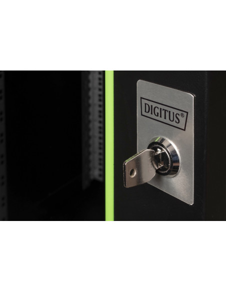 Digitus Szafa Sieciowa Wisząca Unique 19" 20U Rack 600X600, Drzwi Szyba, Czarny, Niedzielona, Złożona, 100Kg