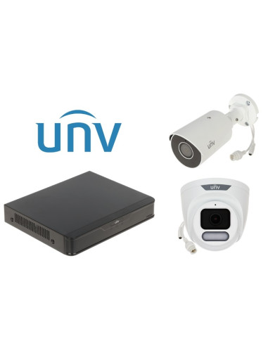 Zestaw Do Monitoringu Kit-Nvr501-04B+Ipc2128Le-Adf28Km-H+Ipc3624Le-Adf28 2 Kamery + Rejestrator Uniview