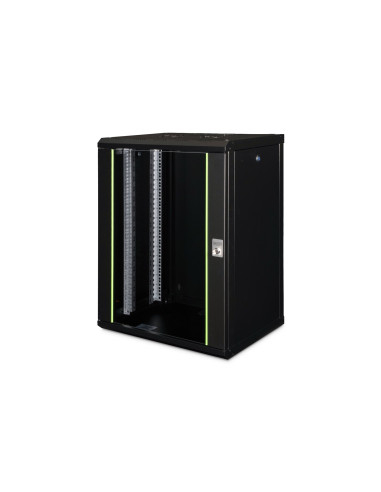 Digitus Szafa Sieciowa Wisząca Unique 19" 16U Rack 600X450, Drzwi Szyba, Czarny, Niedzielona, Złożona, 100Kg