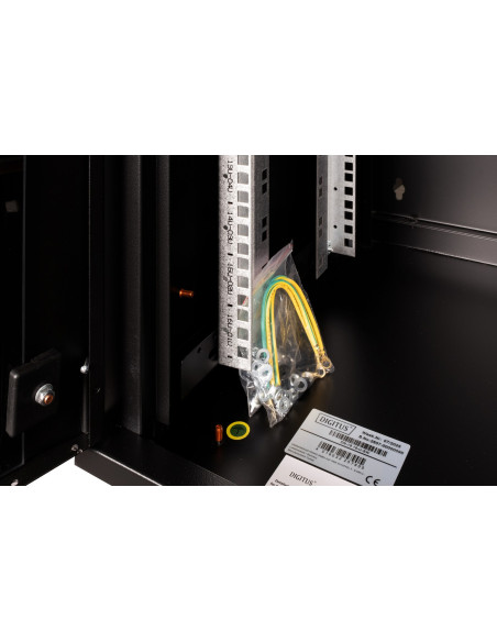 Digitus Szafa Sieciowa Wisząca Unique 19" 16U Rack 600X450, Drzwi Szyba, Czarny, Niedzielona, Złożona, 100Kg