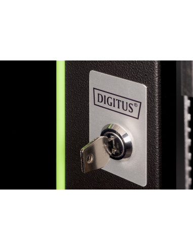 Digitus Szafa Sieciowa Wisząca Unique 19" 16U Rack 600X450, Drzwi Szyba, Czarny, Niedzielona, Złożona, 100Kg
