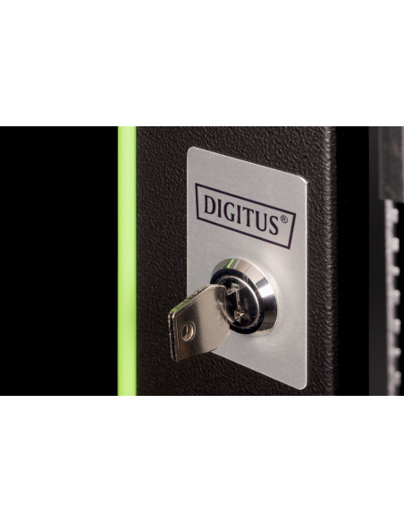 Digitus Szafa Sieciowa Wisząca Unique 19" 16U Rack 600X450, Drzwi Szyba, Czarny, Niedzielona, Złożona, 100Kg