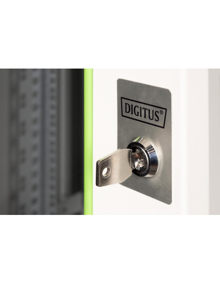 Digitus Szafa Sieciowa Wisząca Unique 19" 16U Rack 600X450, Drzwi Szyba, Szary, Niedzielona, Złożona, 100Kg