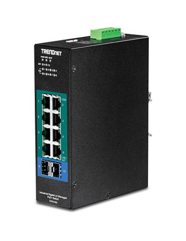 Trendnet Switch 10-Portowy Przemysłowy Gbit Poe+ L2 Metal Ip30