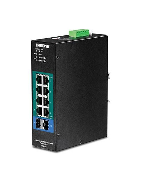 Trendnet Switch 10-Portowy Przemysłowy Gbit Poe+ L2 Metal Ip30