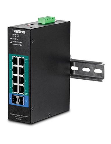Trendnet Switch 10-Portowy Przemysłowy Gbit Poe+ L2 Metal Ip30