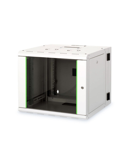 Digitus Szafa Sieciowa Wisząca Unique 19" 9U Rack 600X600, Drzwi Szyba, Szary, Dzielona, Złożona, 100Kg