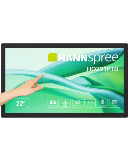 Hannspree Ho221Ptb Signage Display Płaski Panel Digital Signage 54,5 Cm (21.4") Lcd 600 Cd/M2 Full Hd Czarny Ekran Dotykowy
