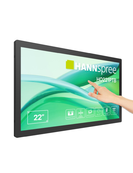 Hannspree Ho221Ptb Signage Display Płaski Panel Digital Signage 54,5 Cm (21.4") Lcd 600 Cd/M2 Full Hd Czarny Ekran Dotykowy