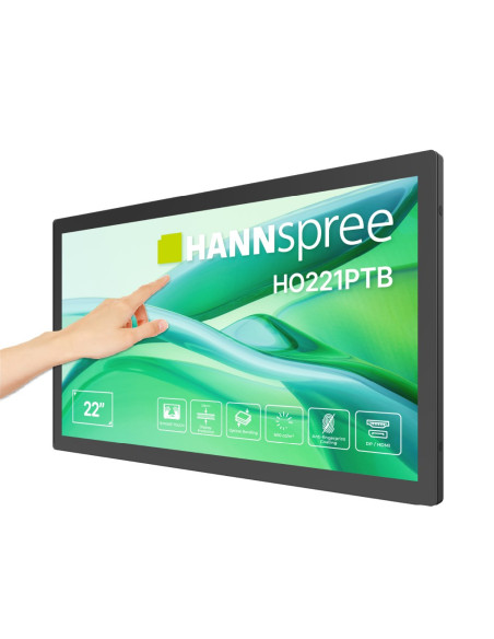 Hannspree Ho221Ptb Signage Display Płaski Panel Digital Signage 54,5 Cm (21.4") Lcd 600 Cd/M2 Full Hd Czarny Ekran Dotykowy