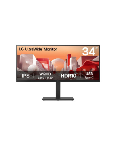 Lg 34Ba75Qe-B Monitor Komputerowy 86,4 Cm (34") 3440 X 1440 Px Wide Quad Hd Lcd Czarny
