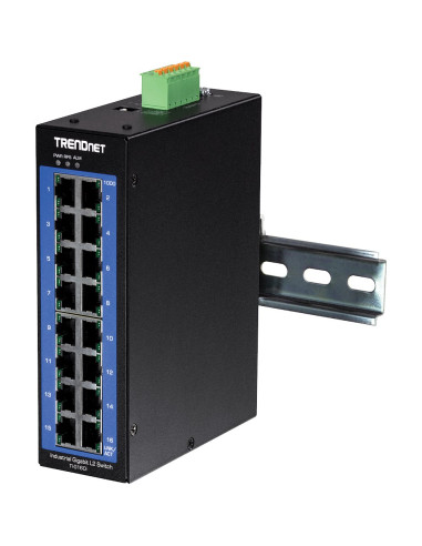 Trendnet Ti-G160I - Switch - Zarządzany - 16 X 10/100/1000 - Możliwość Montażu Na Szynie Din - Dc
