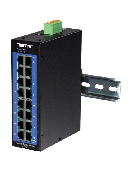 Trendnet Ti-G160I - Switch - Zarządzany - 16 X 10/100/1000 - Możliwość Montażu Na Szynie Din - Dc