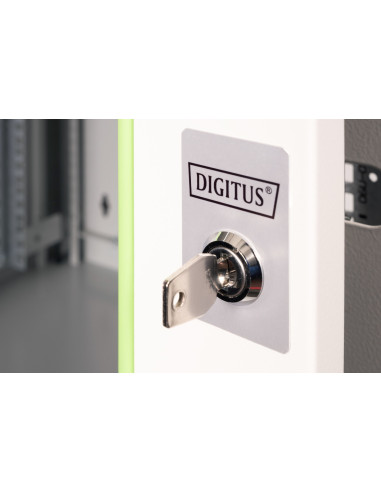 Digitus Szafa Sieciowa Wisząca Unique 19" 12U Rack 600X450, Drzwi Szyba, Szary, Niedzielona, Złożona, 100Kg