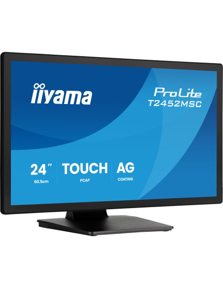 Iiyama Prolite T2452Msc-B2Ag Monitor Komputerowy 61 Cm (24") 1920 X 1080 Px Full Hd Led Ekran Dotykowy Czarny